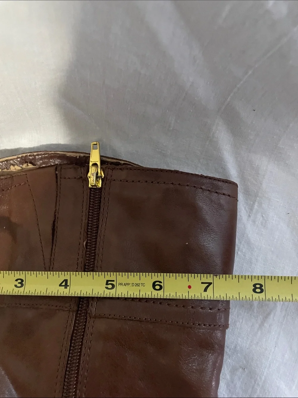 Audrey Brooke Tall Brown Leather Zip-Front Riding Boots women’s 7.5